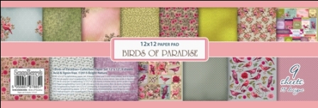 Paper Collection Set Birds of Paradise (12*12–190GSM), 9 Sheets