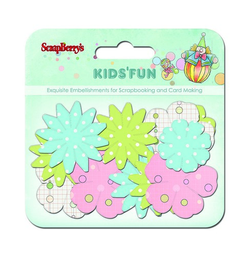 Paper printed blossoms, Kids' Fun, 24 pieces