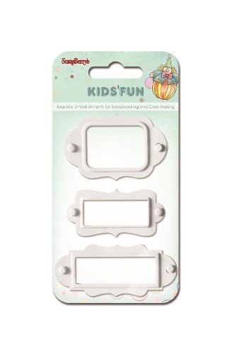 Set of metal frames «Kids’ fun», 3pcs, white