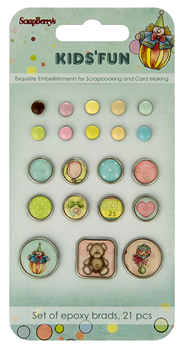 Epoxy Brads set 21 pcs Kids' Fun