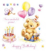 Set of stamps 10*11cm My little Bear BIRTHDAY PARTY SCB071206b