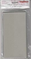 Blank cards 105*210mm, 240 gsm SILVER METALLIC, 5 cards with 5 envelopes