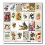 One-sided paper 12x12 The Romance of Xmas Lets Make Xmas Cards 2 190gsm (10 sheets per pack)
