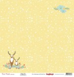 Single-sided Paper Set (12*12-190GSM) Forest Friends - Happy Deer , 1 Sheet