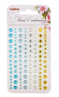 Adhesive gems 120pcs/4 colors, Floral Embroidery 1
