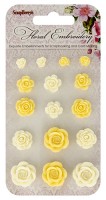 Set of flowers, Floral Embroidery 2 (resin)