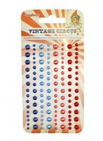 Adhesive pearls 120pcs/4 colors, Vintage Circus 1