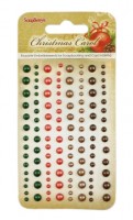 Adhesive pearls 120pcs/4 colors, Christmas Carol