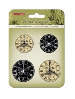 Set of clock «Wind of Travel», black and beige