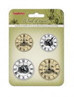 Set of clock «Wind of Travel», white and beige