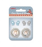 Set of metal embellishments with epoxy Once Upon a Winter 5