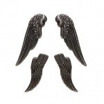 Set of wings, silver (length 5 and 7 cm)