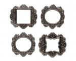 Set of openwork frames, antique silver