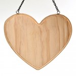 Wooden sign plate - Heart 18*16 cm