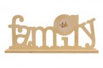 Wooden lettering * Family * on stand 35x5x14сm