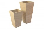 Blank wooden vase 9x9x15сm