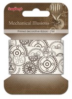 Decorative Ribbon Mechanical Illusions , 20mm, 2m, cotton