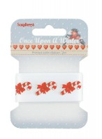 Printed decorative ribbon Once upon a Winter, satin, 25mm, 2 m