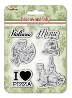 Set of stamps 10,5*10,5cm Discover Italy. Menu SCB4904014b