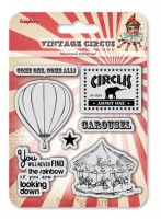 Set of stamps 10,5*10,5cm Vintage Circus. Carousel SCB4904022b