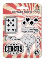 Set of stamps 10,5*10,5cm Vintage Circus. Cards SCB4904024b (clr 80)