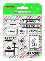 Set of stamps 10,5*10,5cm Happy Holidays. Spirit of giving