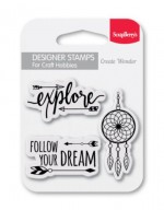 Set of clear stamps (7*7cm) - Follow Your Dreams