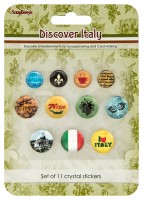 Crystal stickers decoration. Discover Italy Set of 11 crystal stickers