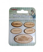 Holiday Romance-Wood-Chip Elements No. 2 (5 pieces per pack)