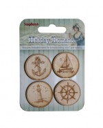 Holiday Romance-Wood-Chip Elements No. 1 (4 pieces per pack)
