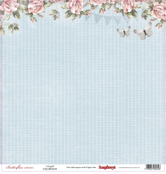 Single-sided Paper Set Butterflies - Delight (12*12–190GSM), 10 Sheet Pack