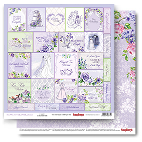 Double-sided Paper Set (12*12-190GSM) Happily Ever After - Cards 2 , 1 Sheet