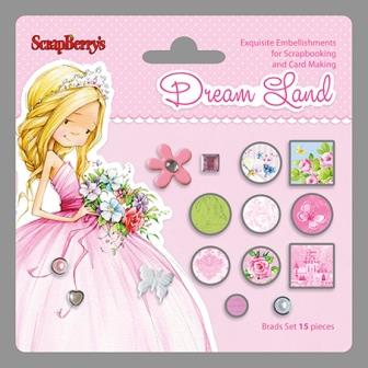 Set of brads 15 pcs Dream Land 3 (clr 50)