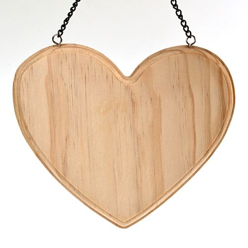 Wooden sign plate - Heart 18*16 cm