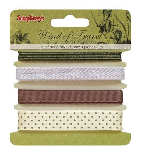 Set of decorative ribbons, Wind of travel, 4 pieces, 1m each