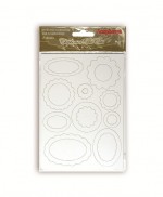 Chipboard die cuts White tags, 2cards