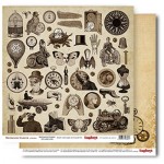 Double-sided Paper Collection Set Mechanical Illusions - Mechanical Illusions (12*12–190GSM), 1 Sheet