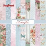 Paper Collection Set Butterflies (6*6–190GSM), 24 Single Sided Sheet Pack