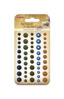 Adhesive gems faceted 50pcs/5colors Around the World 1