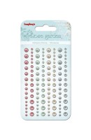 Adhesive pearls 120pcs/4 colors, Rose Garden