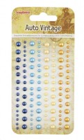 Adhesive pearls 120pcs/4 colors, Auto Vintage