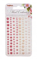 Adhesive pearls 120pcs/4 colors, Floral Embroidery 2