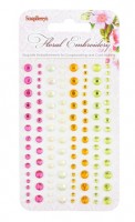 Adhesive gems 120pcs/4 colors, Floral Embroidery 2