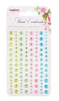 Adhesive gems 120pcs/4 colors, Floral Embroidery 3