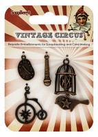Metal charms set Vintage Circus