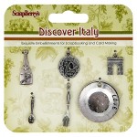 Metal charms set Discover Italy