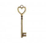 Metal charms set KEY WITH THE HEART 84*23mm, 5pcs