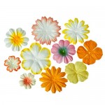 Mini-flowers set, light yellow &cream