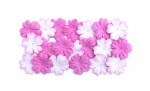 Mulberry Paper Flowers Set (20pcs) (28mm, ) Pink & White (2 Colours)