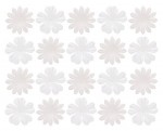 Set of flowers from mulberry paper, 2 kinds of 20 pieces, White